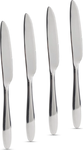 Set roestvrijstalen tafel- en steakmessen, 4 stuks