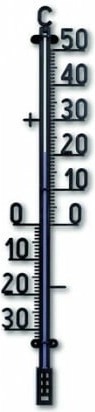 TFA grote zwarte buitenthermometer