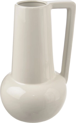 Witte keramische vaas 33 cm