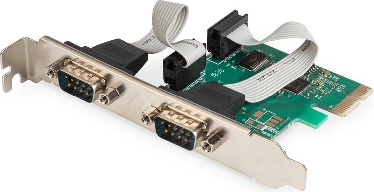 PCIe-controller voor seriële RS232-poorten, 2x DB9, ASIX99100-chipset