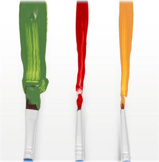 Penseelset voor details en grote vlakken