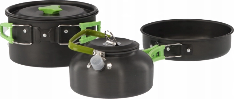 Compacte set voor koken in de natuur