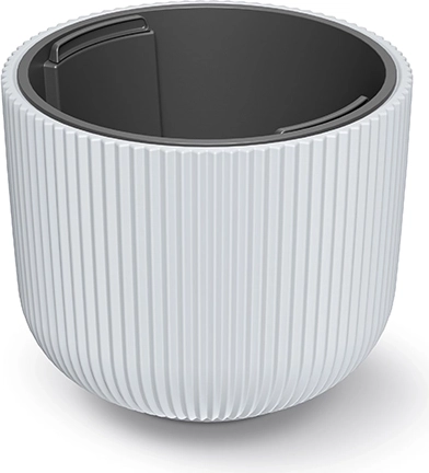 Bloempot Milly met binneninzet 20 cm wit