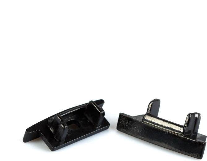 Zwarte eindstukken voor aluminium LED-profiel 41011, 2 stuks