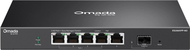 Omada Easy Managed switch met 5 poorten 2,5G, PoE++ en SFP+ 10G