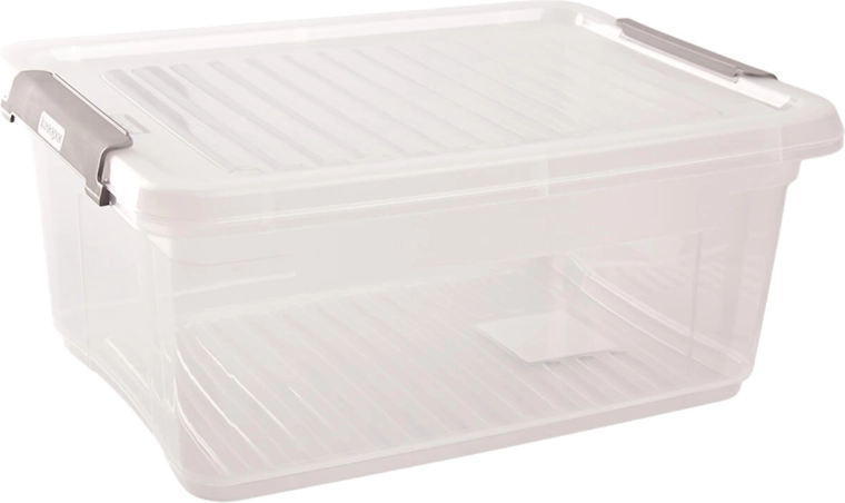 Opbergbox met deksel en clips 11,4 l