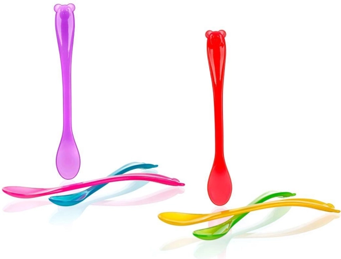 Kunststof kinderlepeltjes 4Kids 17 cm, mix van kleuren, 3 stuks