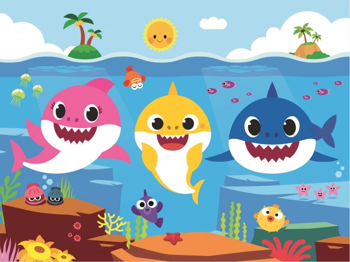 Kinderpuzzel 30 stukjes – onderwaterwereld met haaien