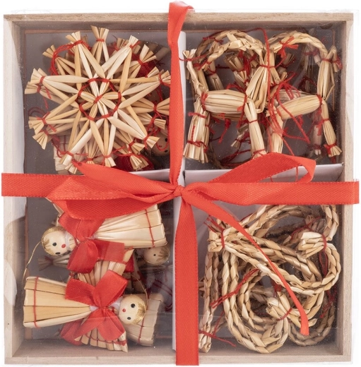 Strodecoraties in mandje 24 stuks
