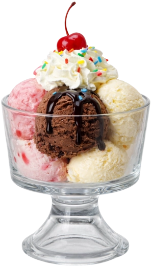 Set van 6 glazen ijs- en dessertcoupe's 280 ml