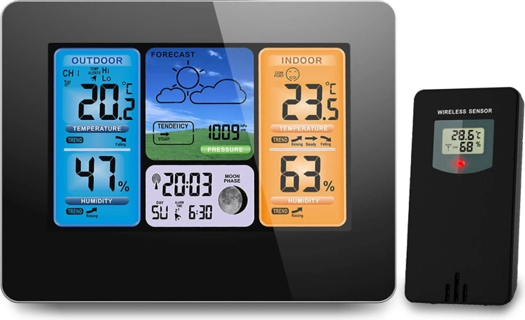 Meten binnen en buiten met draadloze sensor