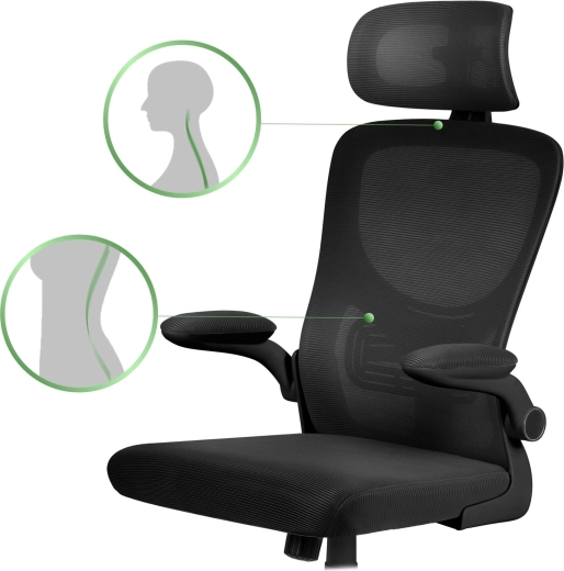 Ergonomische rugondersteuning en ademend microgaas