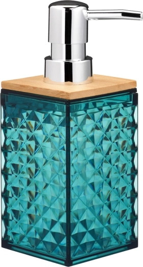 Transparante turquoise behuizing met decoratieve structuur