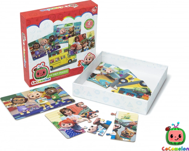 Kinderpuzzel CoComelon – 4 afbeeldingen van 6 stukjes