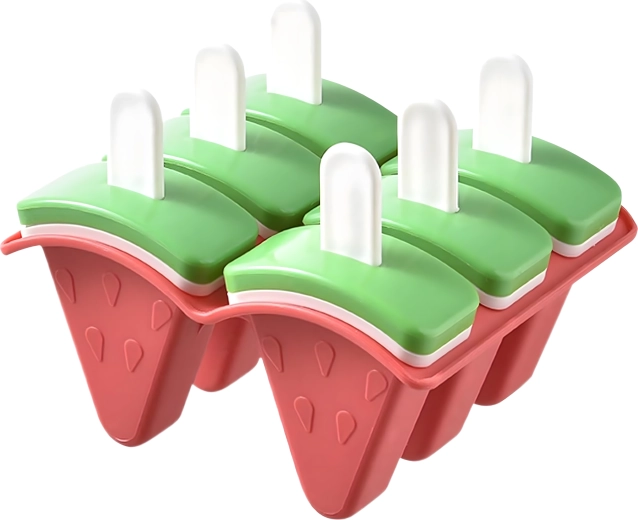 Ijsvormpjes in watermeloenvorm, set van 6 stuks
