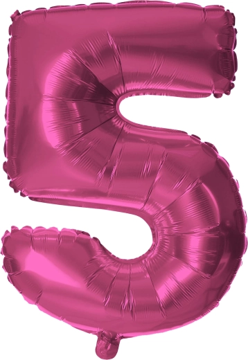 Folieballon TORO cijfer 5, 30 cm – Roze