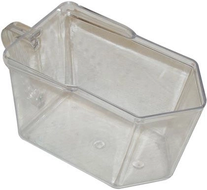 Transparante plastic voorraadbak voor de keuken 10 × 12 × 19,5 cm