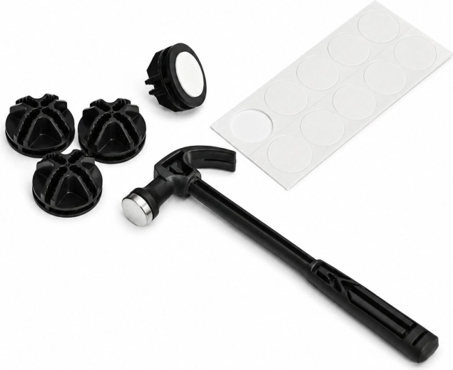 Complete montageset inclusief antislipvoetjes