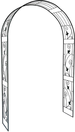 Boogvormige metalen klimsteun voor klimplanten 224 × 135 × 37 cm