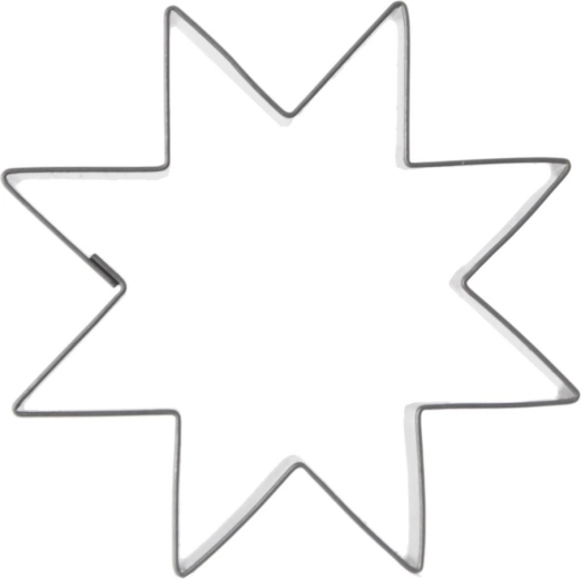 Orion uitsteekvorm ster van roestvrij staal 6 cm