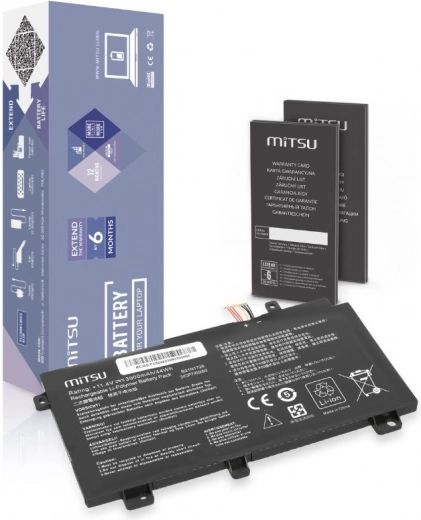 Mitsu-batterij voor Asus FX504 FX505 FX80G 3900 mAh