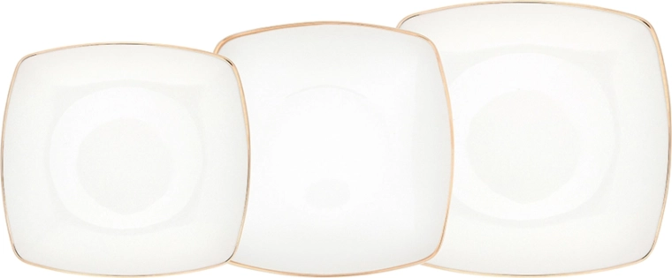 Serviesset MariaPaula Moderna vierkant gold 18-delig (voor 6 personen)
