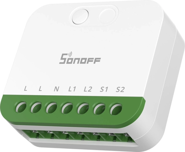 Sonoff mini-2gs matter tweekanaals slimme wandschakelaar