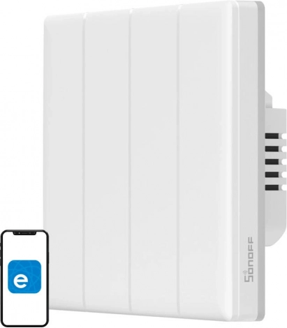 Slimme touch wand schakelaar Wi‑Fi Sonoff TX T5 4C