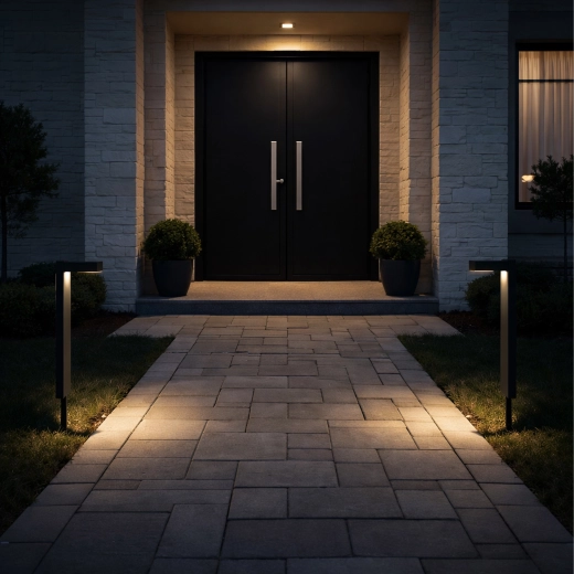 Modern paaltjesdesign met prettig neerwaarts licht