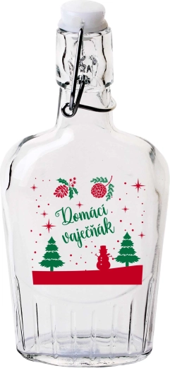 Platte fles met beugelsluiting 300 ml Huisgemaakte advocaat