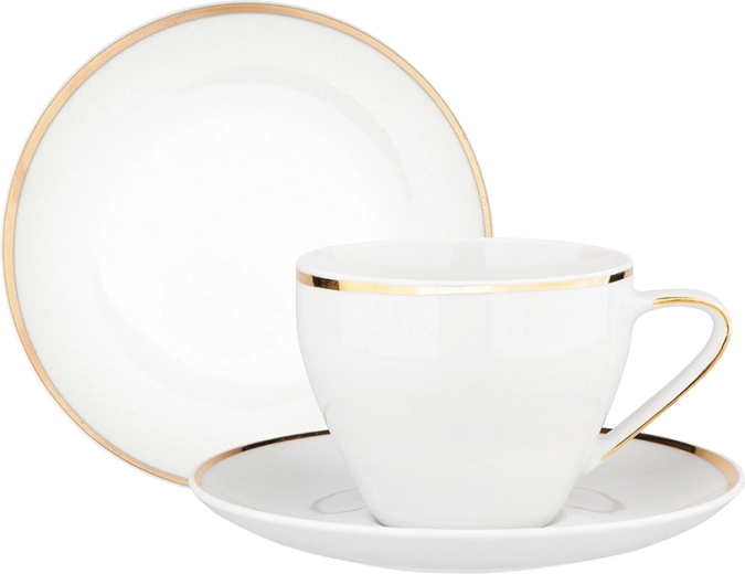 MariaPaula Moderna Gold koffieservies voor 6 personen (18-delig)
