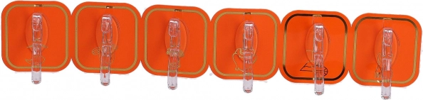 Zelfklevende haakjes 6 stuks – oranje