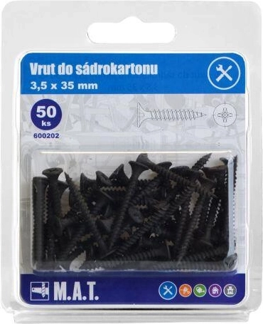 Gipsplaatschroef 3,5 × 35 mm fijne draad gefosfateerd (50 stuks)