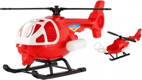Plastic helikopter - rood