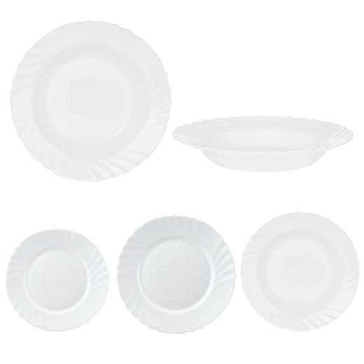 Set van 18 witte borden Fale