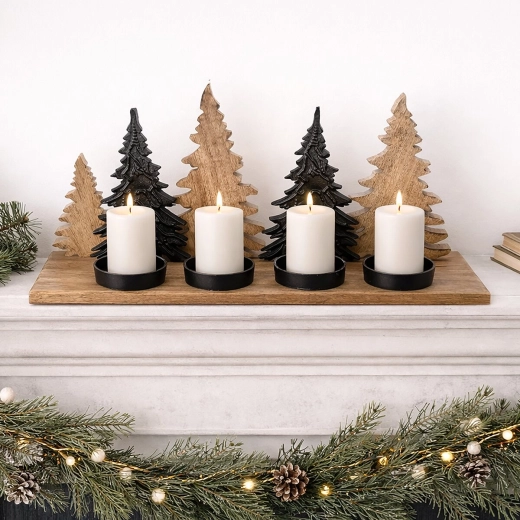 Klassieke adventskandelaar voor 4 kaarsen
