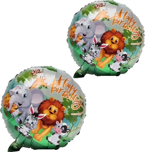 Set verjaardagsballonnen giraffe, diertjes, 5 stuks
