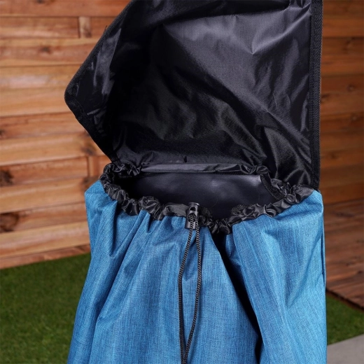 Ruime tas met trekkoord en klep