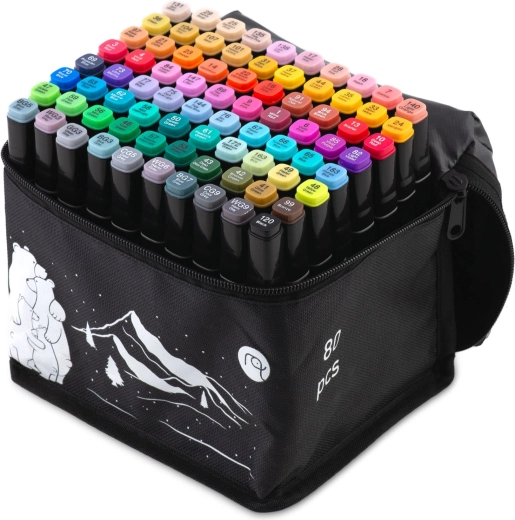 80 kleuren in een overzichtelijke draagbare etui