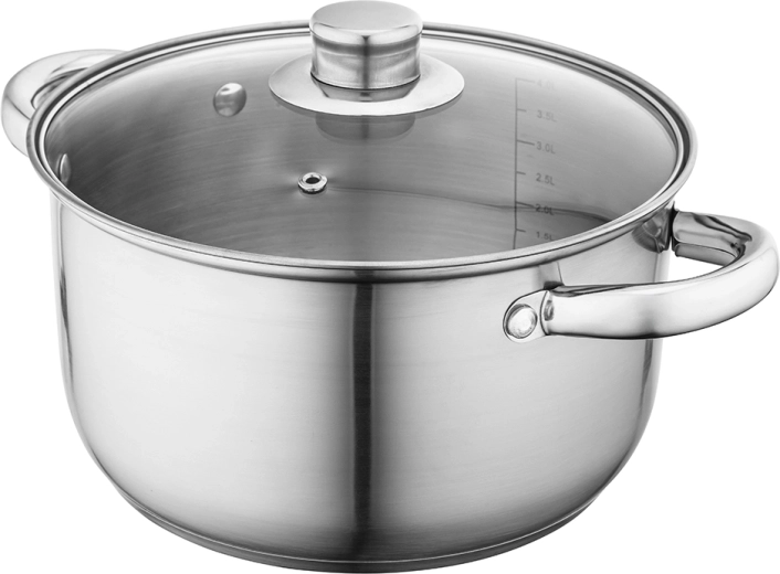 Glazen deksel voor controle tijdens het koken