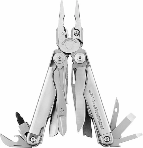 Leatherman Surge multitool, 21 functies, volledig roestvrij staal, zilver