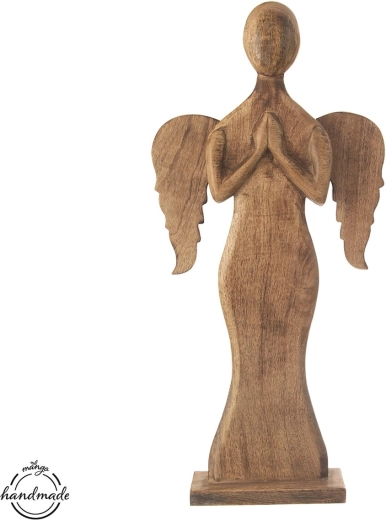 Houten engel van mangohout 76,5 cm