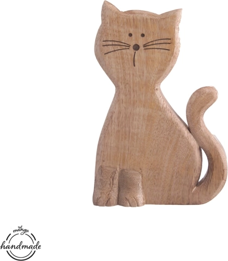 Houten kat Mango Micka 30,5 cm