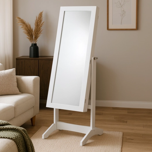 Volwaardige spiegel met verstelbare hoek
