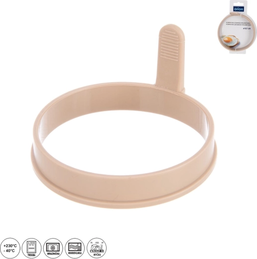 Siliconen ring voor pannenkoekjes en spiegeleieren 9,5 cm beige
