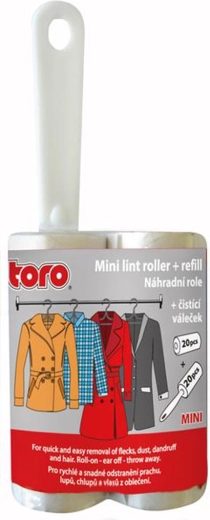 Reinigende zelfklevende mini-pluisroller met navulling 2,8 × 7,5 cm