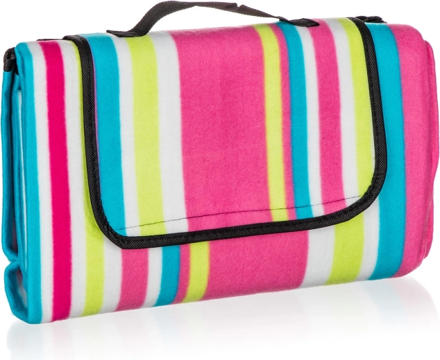 Camping-picknickdeken met strepen 170 × 140 cm