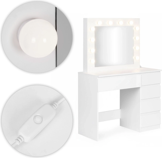 Spiegel met LED-verlichting voor perfecte make-up