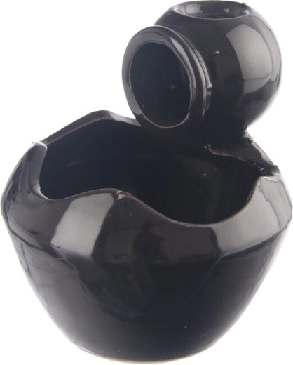 Keramische wierookbrander zwart 9 × 9 × 9 cm