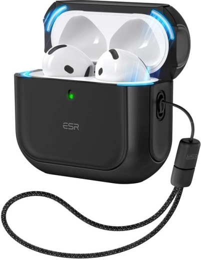 Hoesje voor AirPods 4 Orbit Hybrid zwart